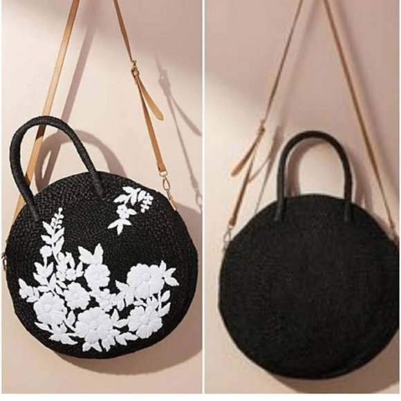 Anthropologie Handbags - Anthropologie garden raffia crossbody NWT